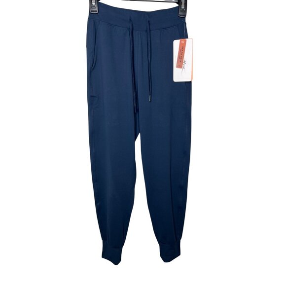 X By Gottex Spandex Daily Joggers Navy Blue XS - Picture 2 of 13